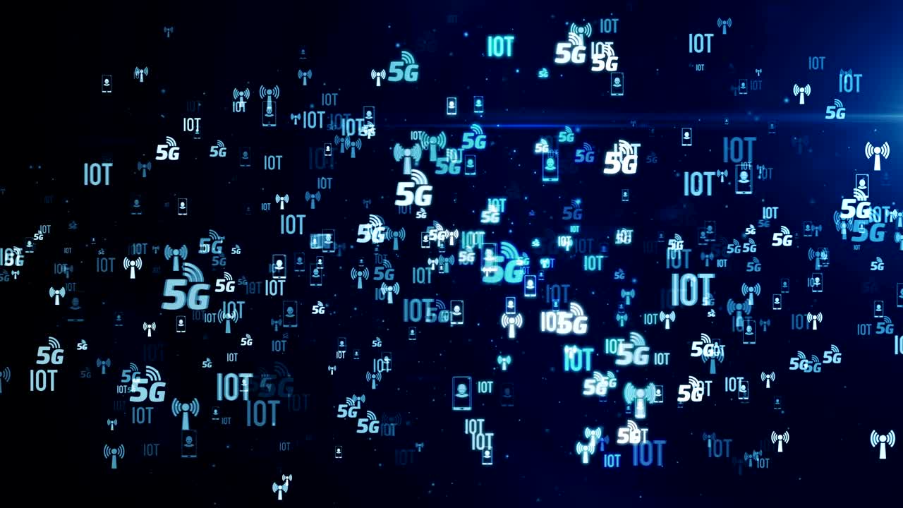 5g 기호: 소용돌이 루프 및 원활한 배경
