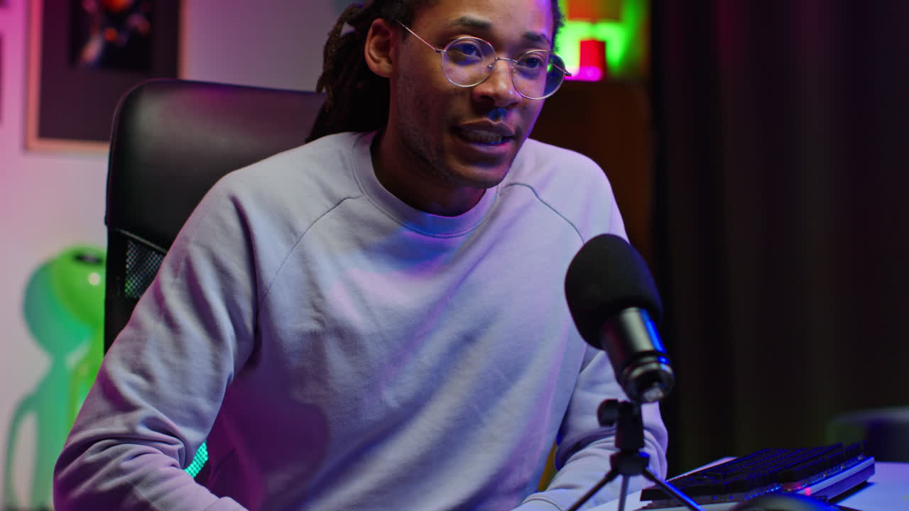 Man Streaming on his computer