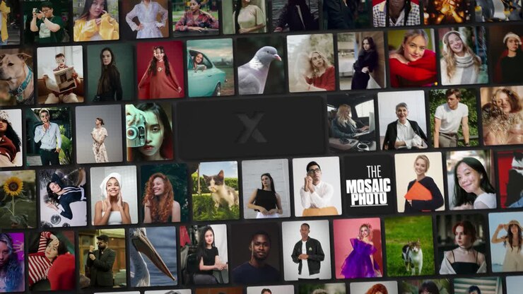 Mosaic Photo Logo Reveal