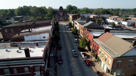 aerial shot of bardstown kentucky