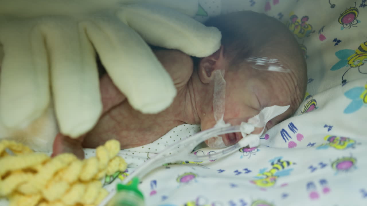 신생아 중환자실에 있는 조산아