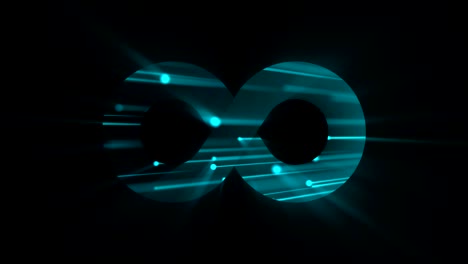 abstract background with futuristic infinity sign. digital background