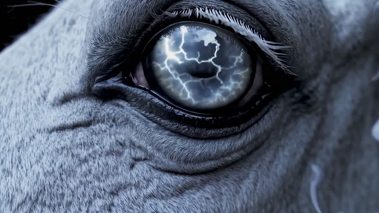 мистический конский глаз с молнией