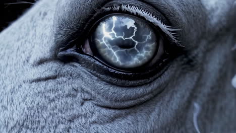 ojo de caballo místico con relámpago