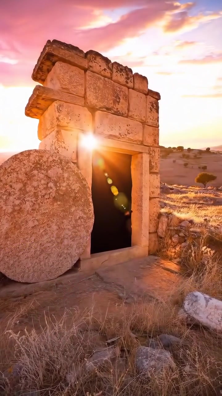 Mattina della Resurrezione: Luce dalla tomba vuota all'alba