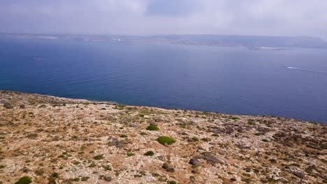 flying straight to the sea over the edge of the coast