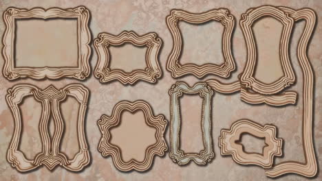 collection of decorative vintage frames
