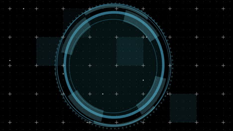 animation of scope scanning with data protection text on black background