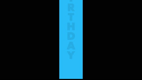 happy birthday with blue line on fashion black gradient