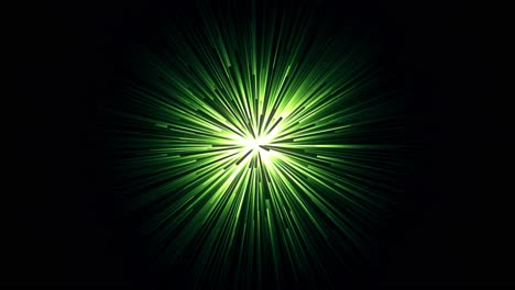 estallido de luz verde abstracto