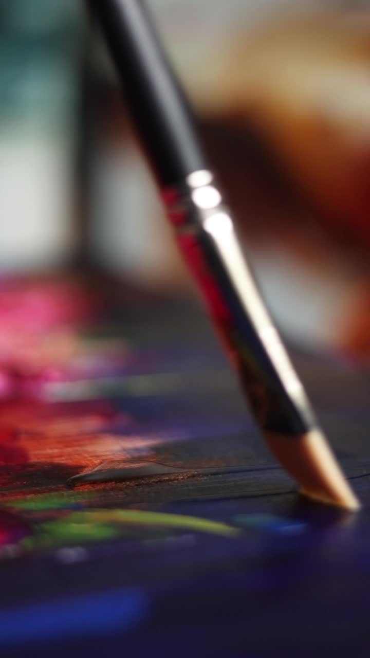 pintura abstracta en progreso