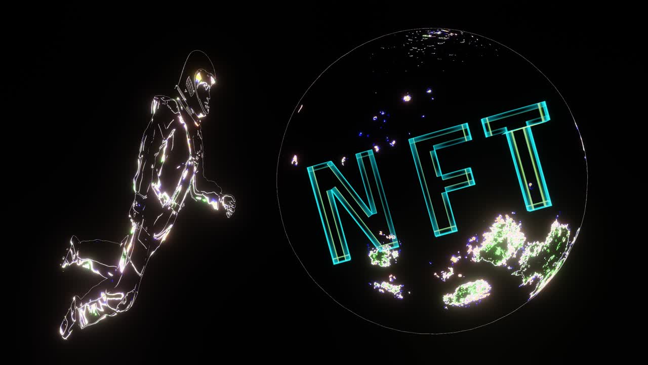 nft con un astronauta en el espacio