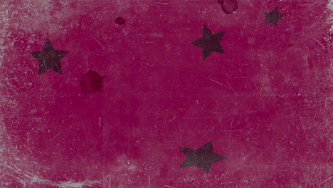 black stars on red hipster texture