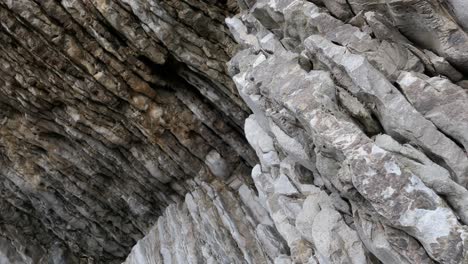 layered, abstract rock and stone formations with different textures