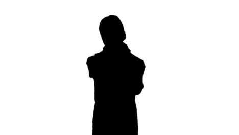 Woman-getting-neck-pain-in-black-silhouette