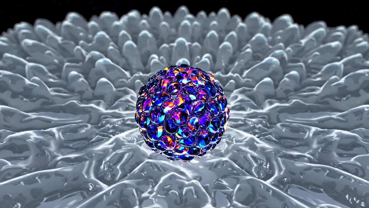 바이러스 모델 일러스트레이션