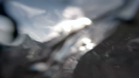 pov shot of waves crashing into shore