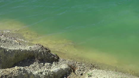 Beautiful-blue-water-lake-in-summer