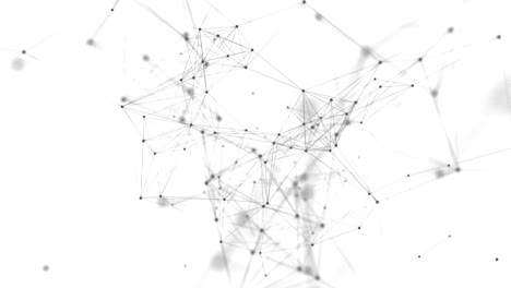 abstracto virtual plexo gris negro con partículas, estructura molecular compuestos genéticos y químicos.. ciencia y concepto de conexión. fondo del bucle de conexión de la red social