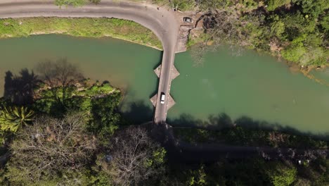 direct over head shot of flat bridge jamaica in bog walk