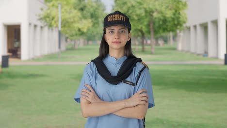 portrait of indian female security guard