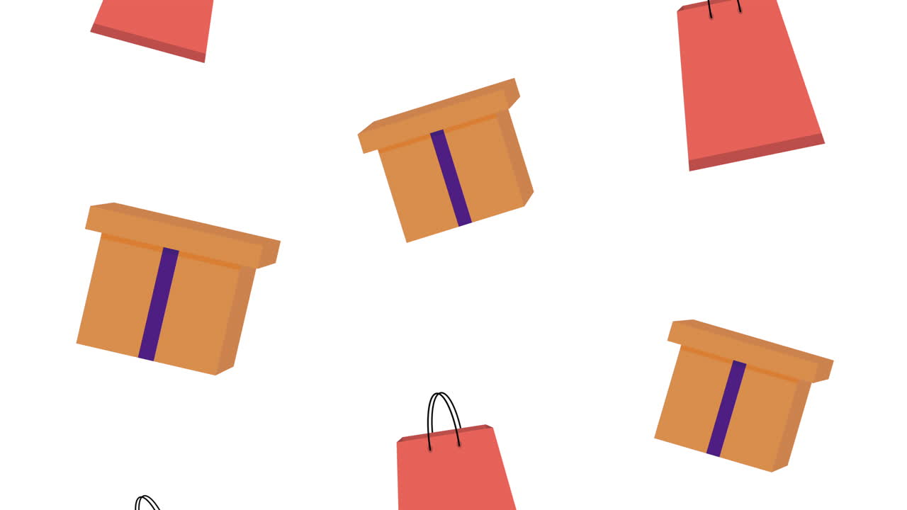 쇼핑 가방 및 상자 상업 패턴