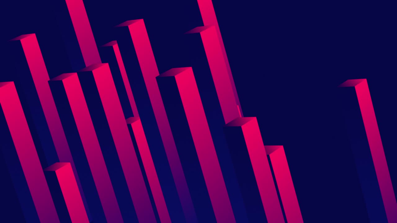 Dynamic Abstract 3D Bars Animation with Gradient Colors