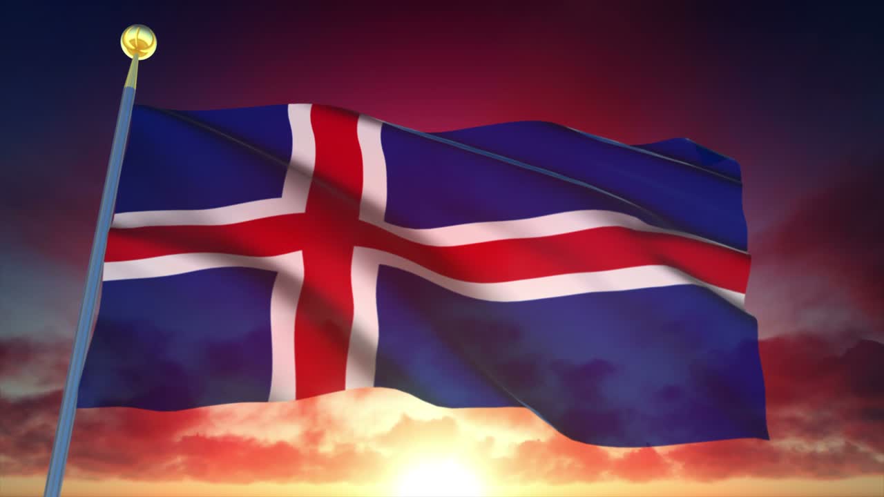 아이슬란드의 발의 4k 고도로 상세한 루프