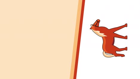 video vertical de 4k de un caballo marrón de dibujos animados sobre un fondo blanco.