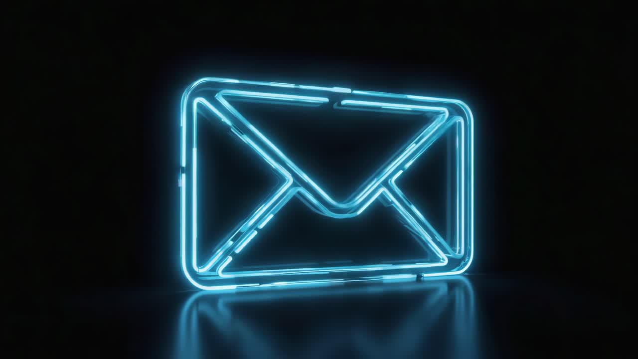 Neon Email Symbol