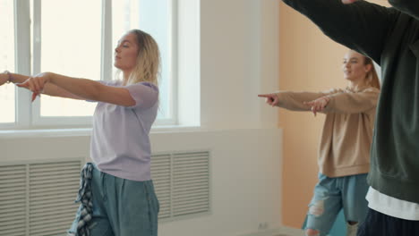young people practicing dance