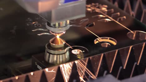 CNC-Laser-cutting-of-metal,-modern-industrial-technology.