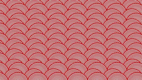 abstracto japonés tradicional curva de agua roja patrón de onda de fondo renderización en 3d