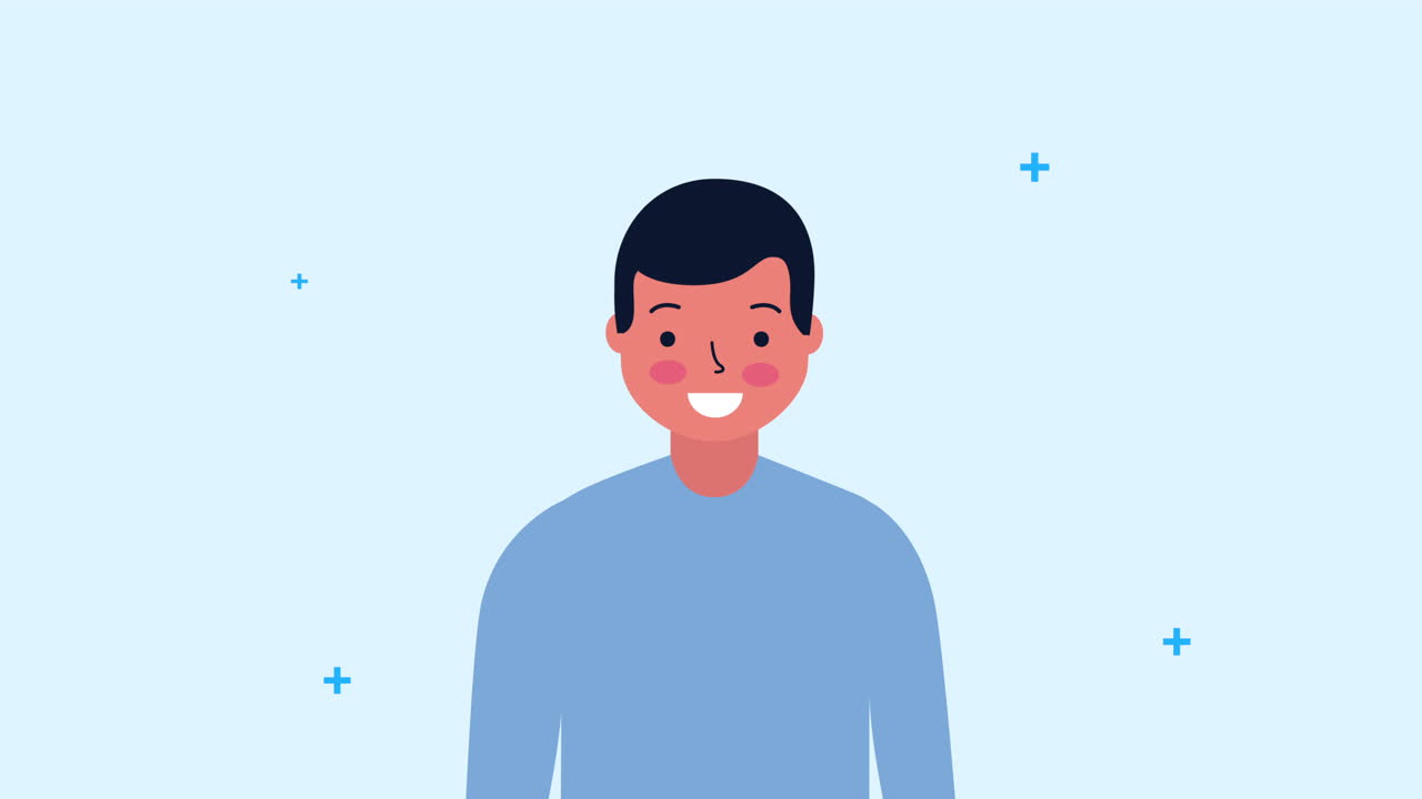 giovane uomo d'affari avatar personaggio icona