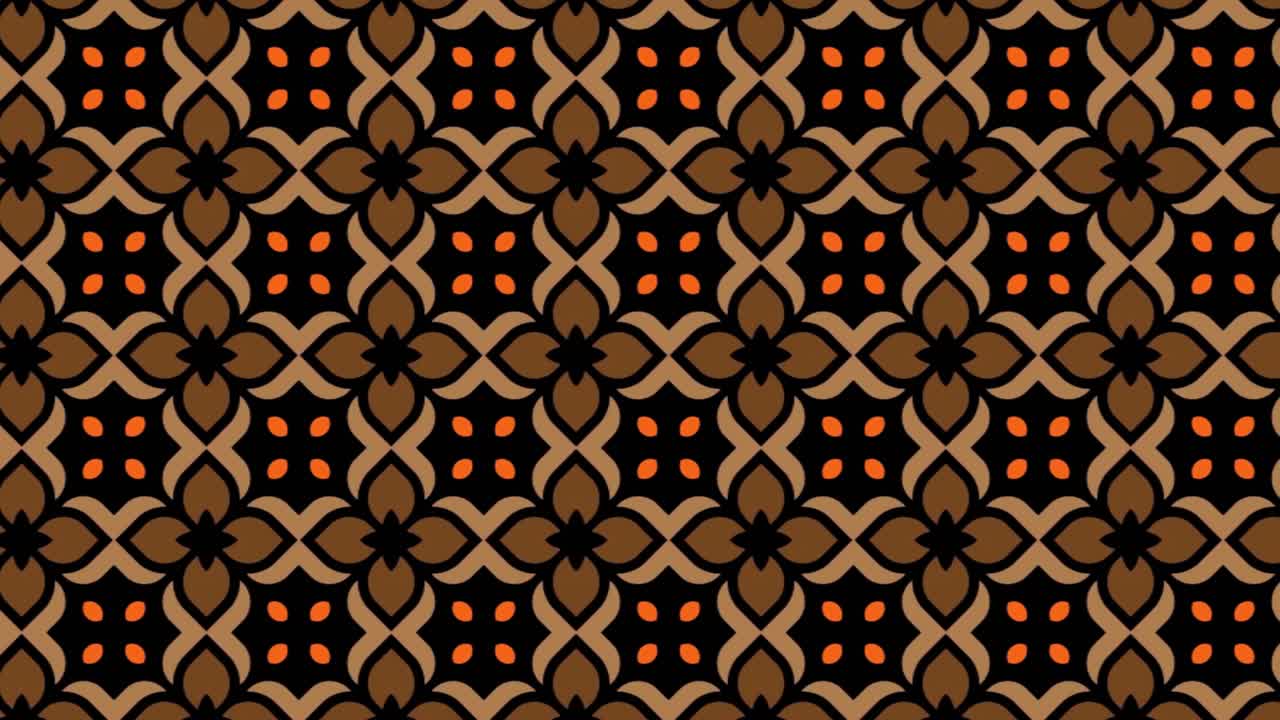 A seamless tile pattern illustration with floral signs
