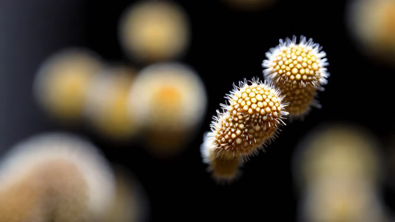 representación en 3d de los microorganismos