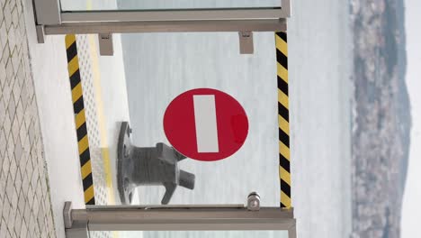 no entry sign at a dock