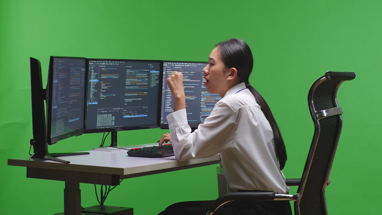 müder programmierer bei der arbeit