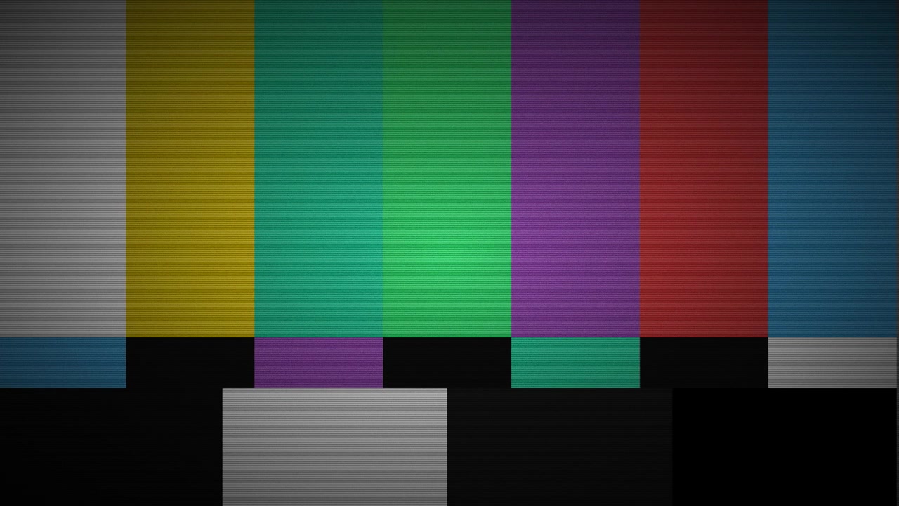 Television Test Pattern with Analog Signal Glitch