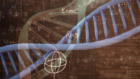 animation of data processing over dna strands