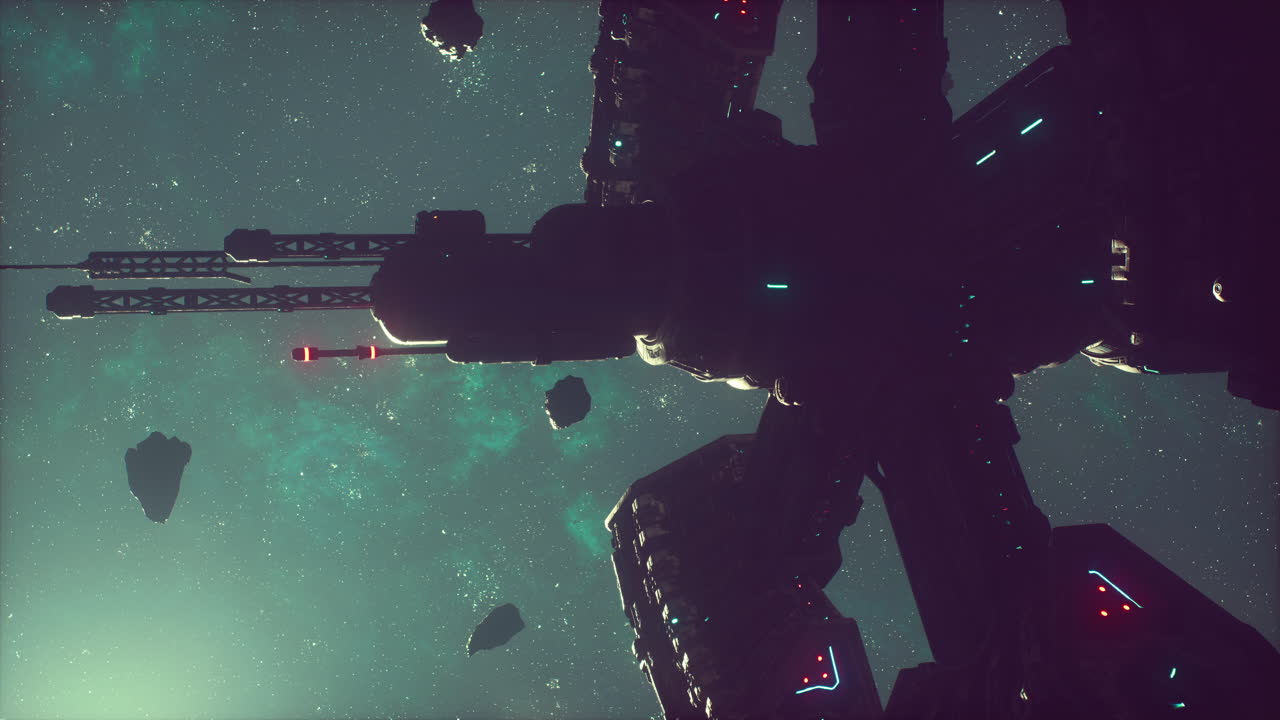 nave espacial ufo flotando en el espacio