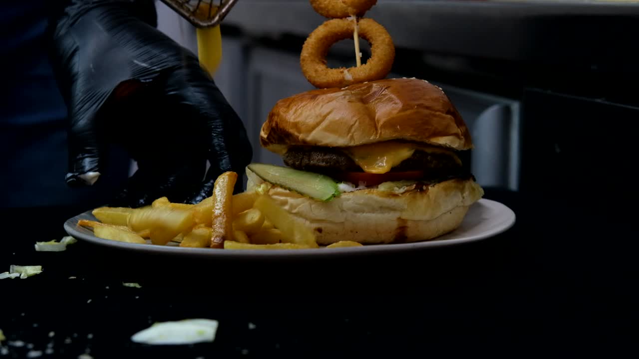 presentación del menú de las hamburguesas