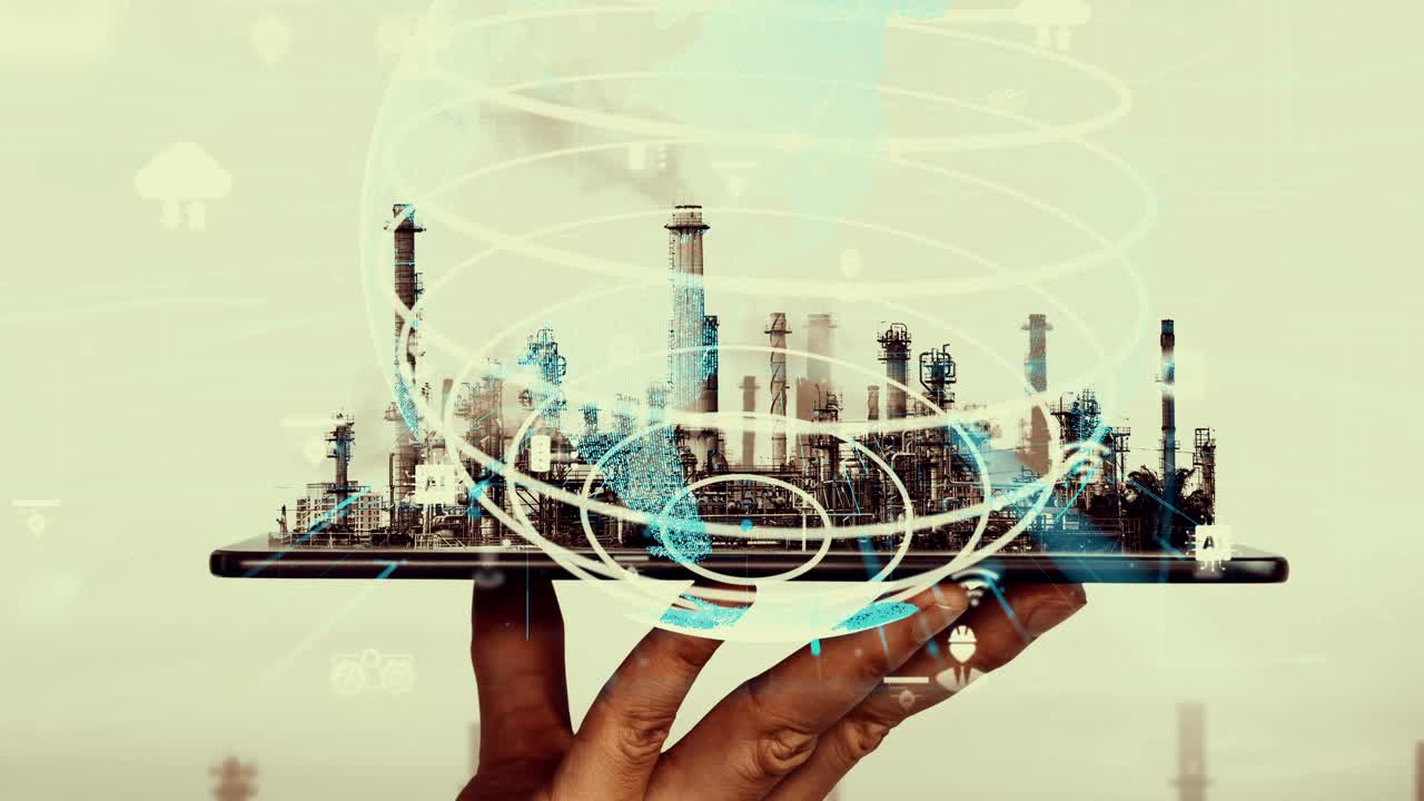 Future usine et concept inventif de l'industrie de l'énergie