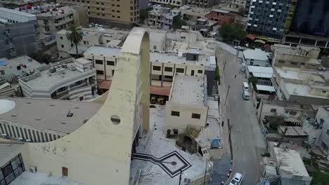 aerial footage of  church in baghdad, iraq