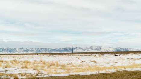 snow capped mountains in the distance