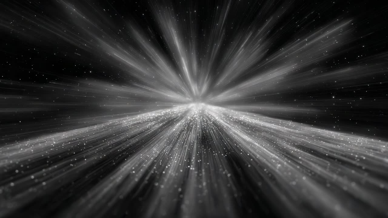 Dynamic Warp Speed Abstract Visualization of Light and Motion Illustrating the Concept of Time Travel and Cosmic Journey Through Space