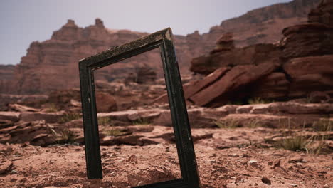 Very-old-wooden-frame-in-Grand-Canyon