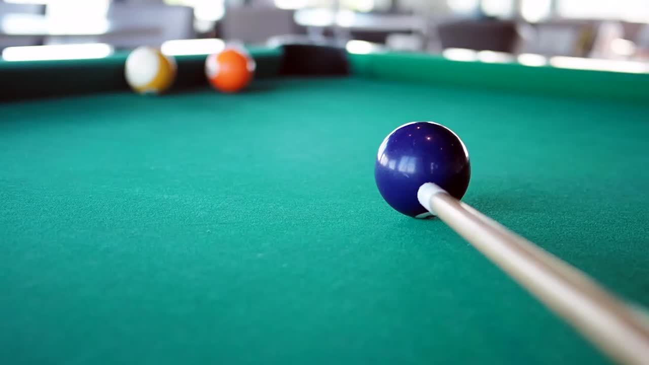Pool Table with Billiard Balls