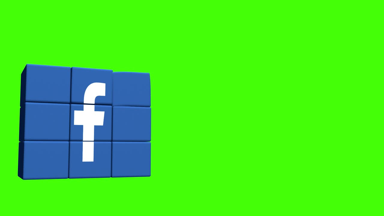 Facebook Logo Made of Cubes