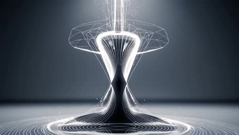 futuristic businessman in a digital tunnel